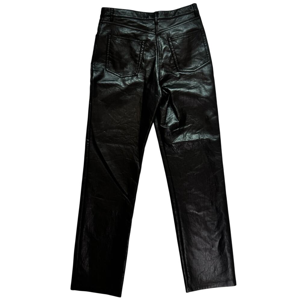 Wilfred Aritzia Melina Faux Leather Pants Black Women’s 8 Minimalist Futurism - Picture 4 of 16